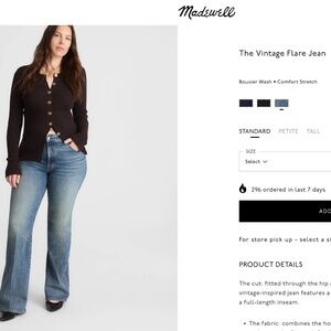Madewell The Petite Vintage Flare Jean